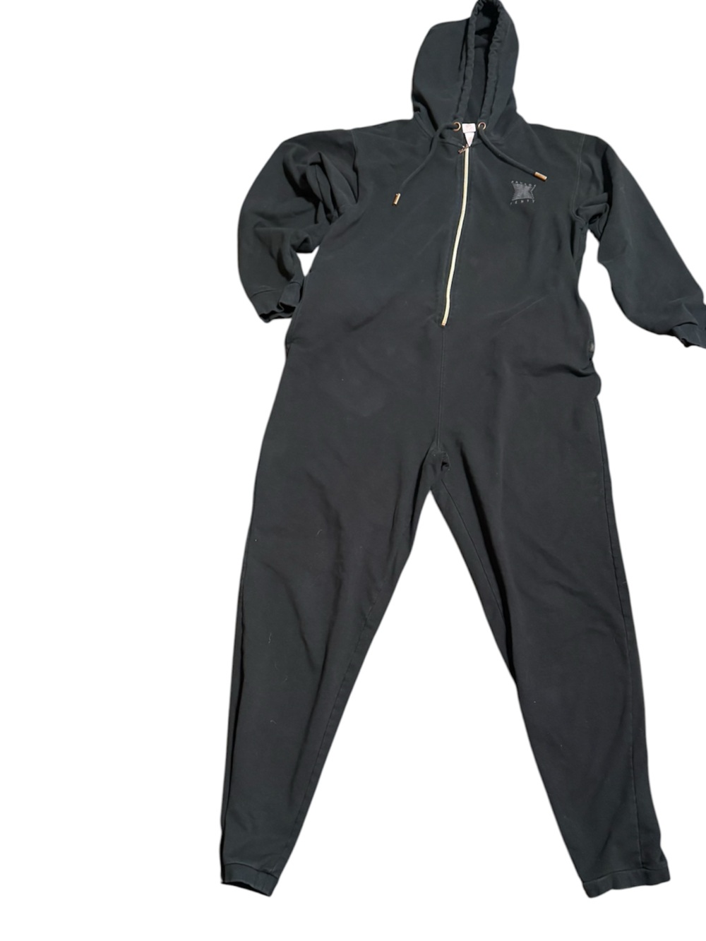 Savage Fenty Black Hooded One Piece Tracksuit Womens size large men’s size small